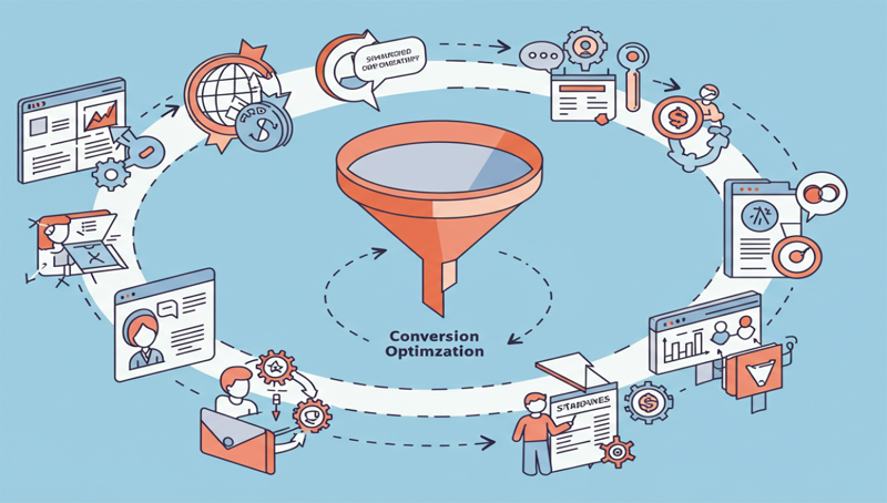 Illustration of conversion optimization process.